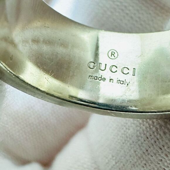 Gucci G Logo Sterling Silver Ring Size 5.75 - Picture 3 of 10